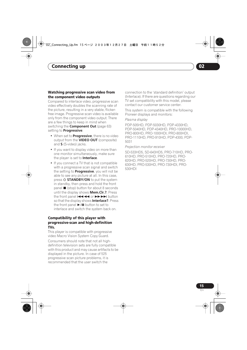 Connecting up 02 | Pioneer XV-HTD340 User Manual | Page 15 / 84