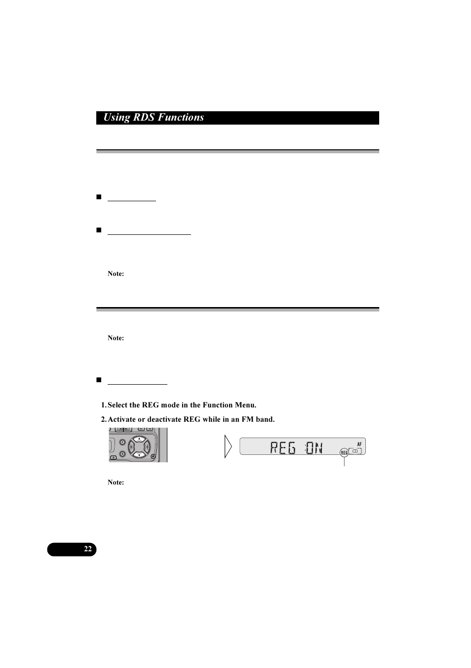 8vlqj 5'6 )xqfwlrqv, Pi seek function, Reg function | Pioneer KEH-P2800R User Manual | Page 22 / 48