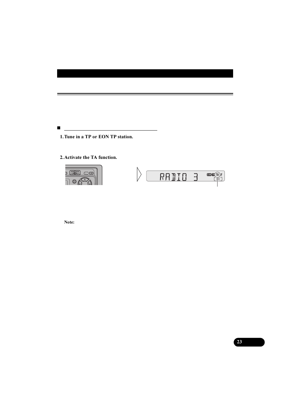 Ta function | Pioneer KEH-P2800R User Manual | Page 23 / 48