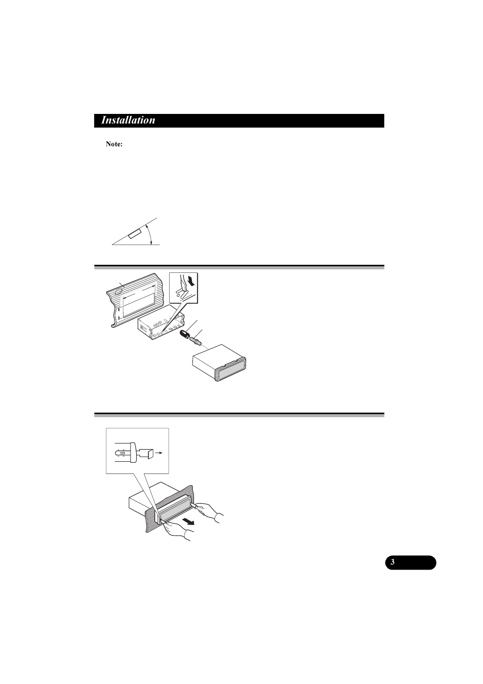 Installation with the rubber bush, 3 removing the unit, Qvwdoodwlrq | Pioneer KEH-P2800R User Manual | Page 3 / 48