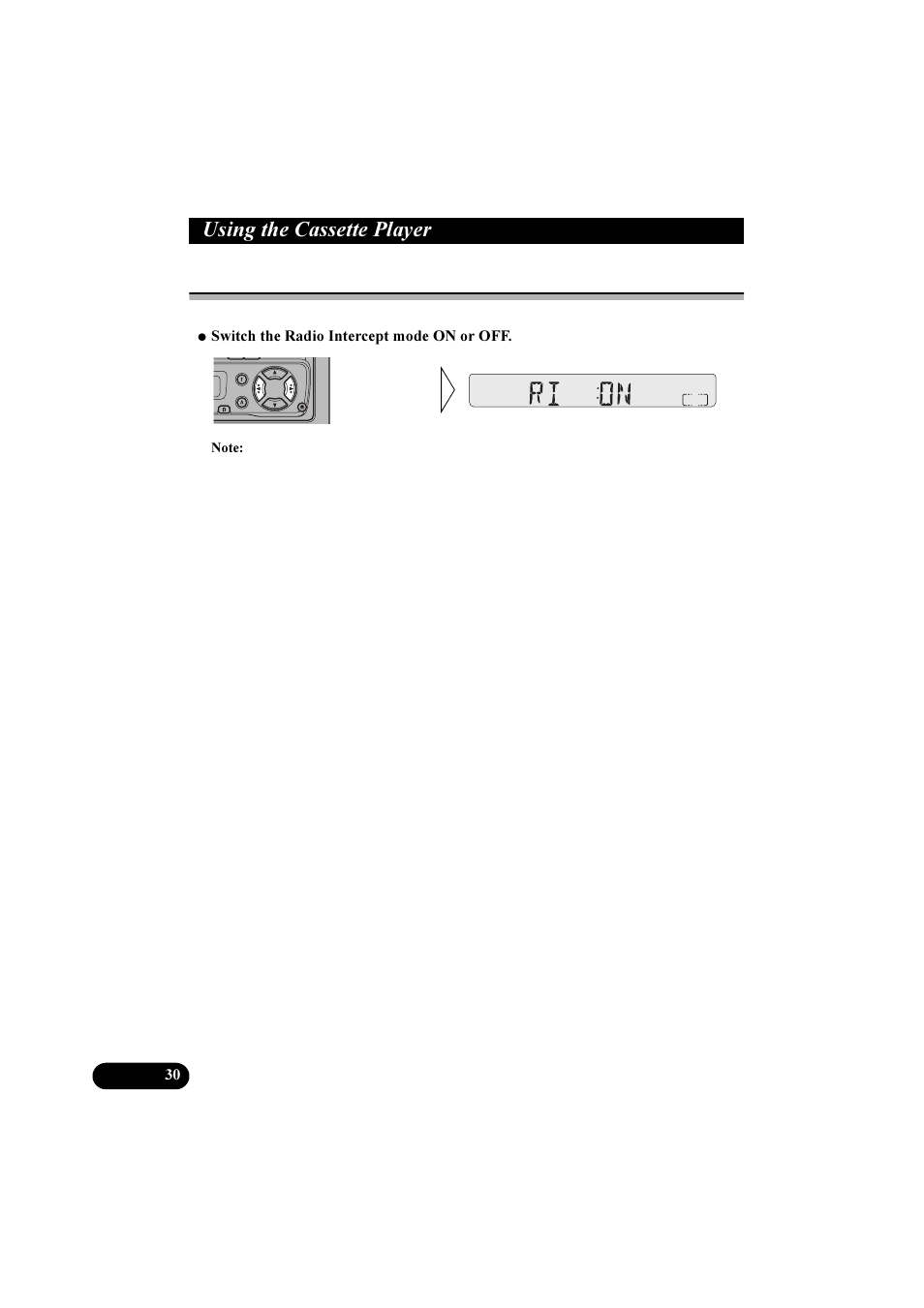 8vlqj wkh &dvvhwwh 3od\hu, Radio intercept (ri) | Pioneer KEH-P2800R User Manual | Page 30 / 48