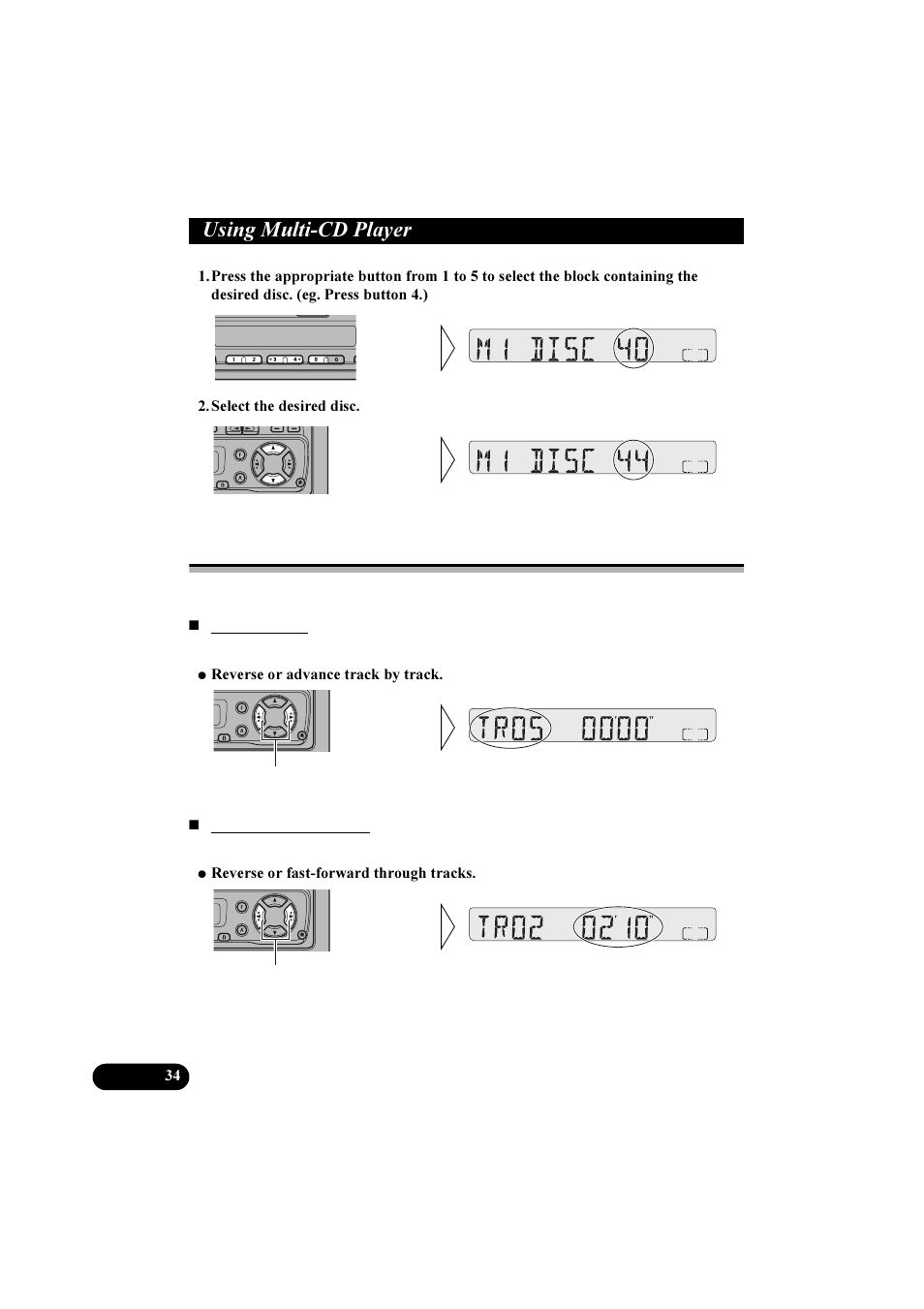 8vlqj 0xowl&' 3od\hu, Track search and fast-forward/reverse | Pioneer KEH-P2800R User Manual | Page 34 / 48