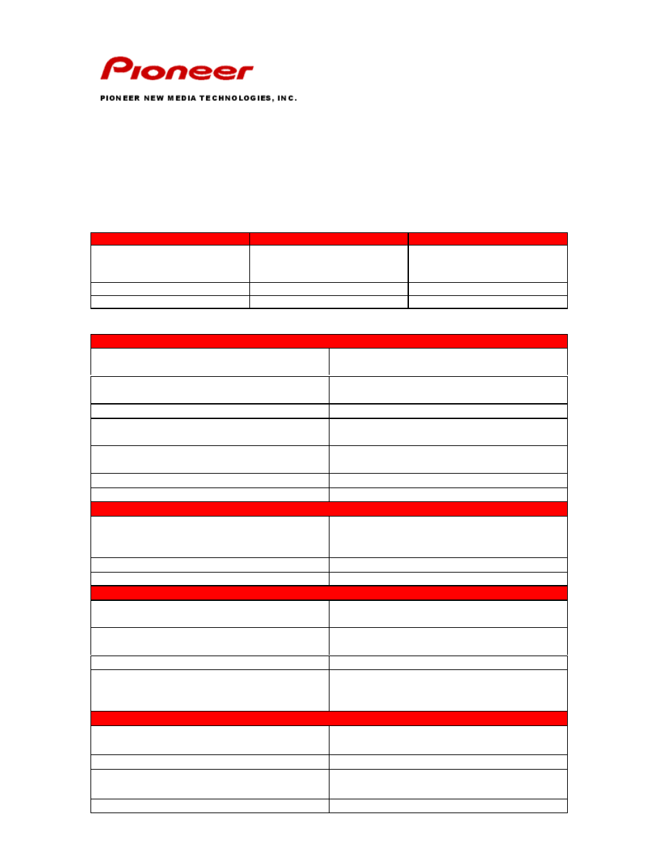 Pioneer DRM-1004XR21 User Manual | 2 pages