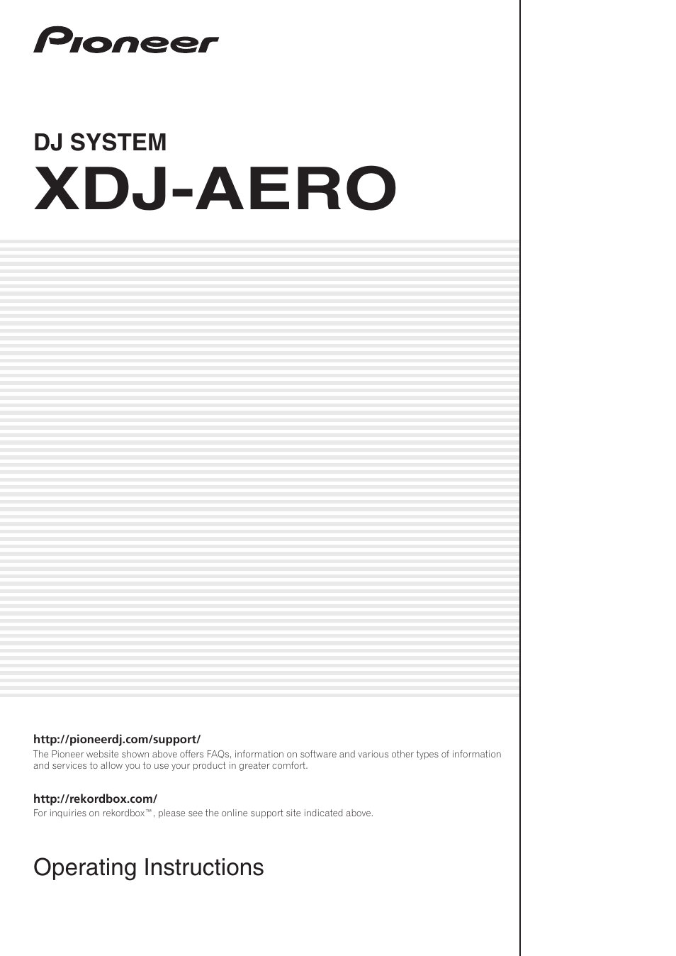 Pioneer XDJ-AERO User Manual | 37 pages