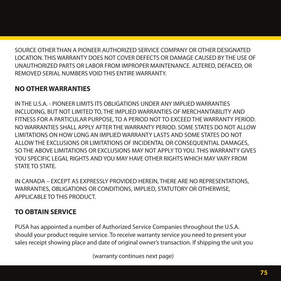 Pioneer CD-XMHOME1 User Manual | Page 75 / 78