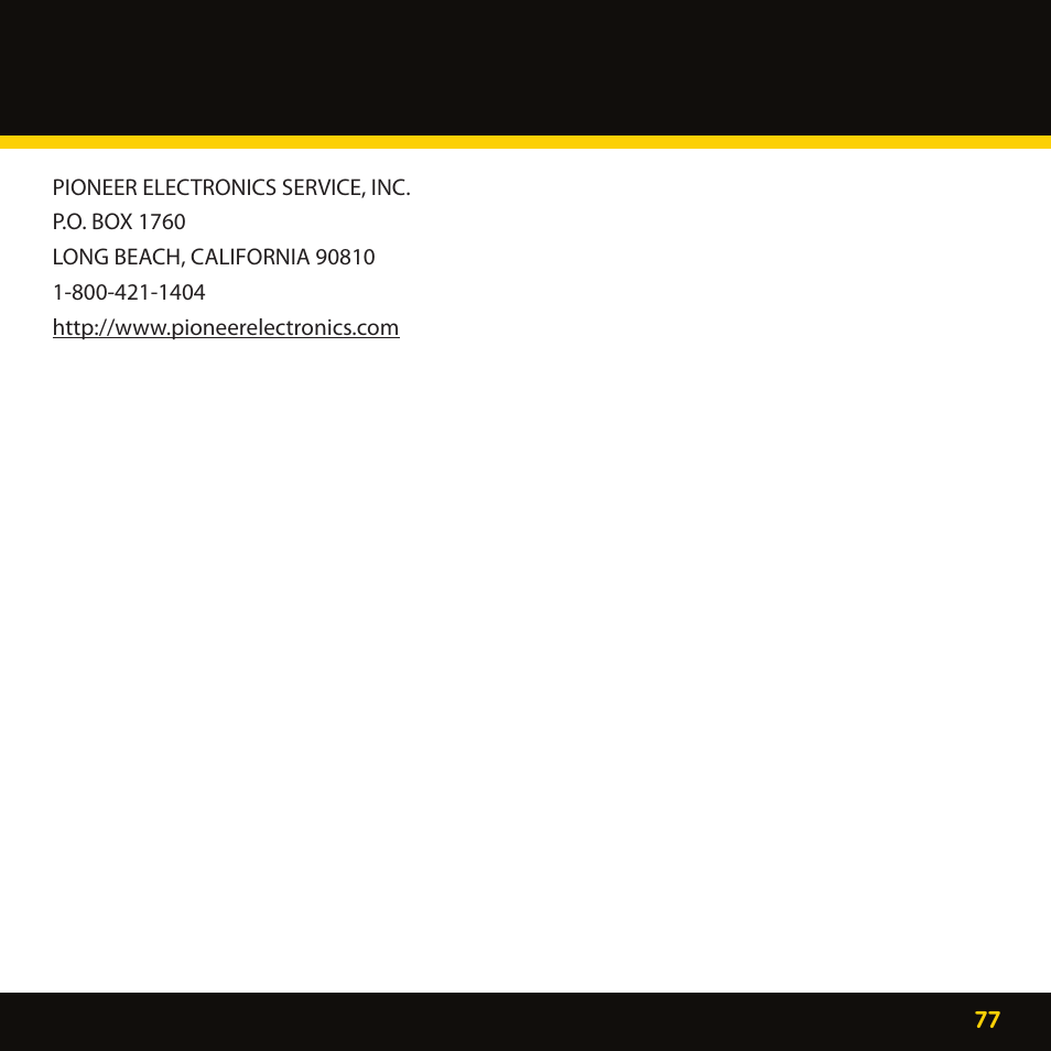Pioneer CD-XMHOME1 User Manual | Page 77 / 78