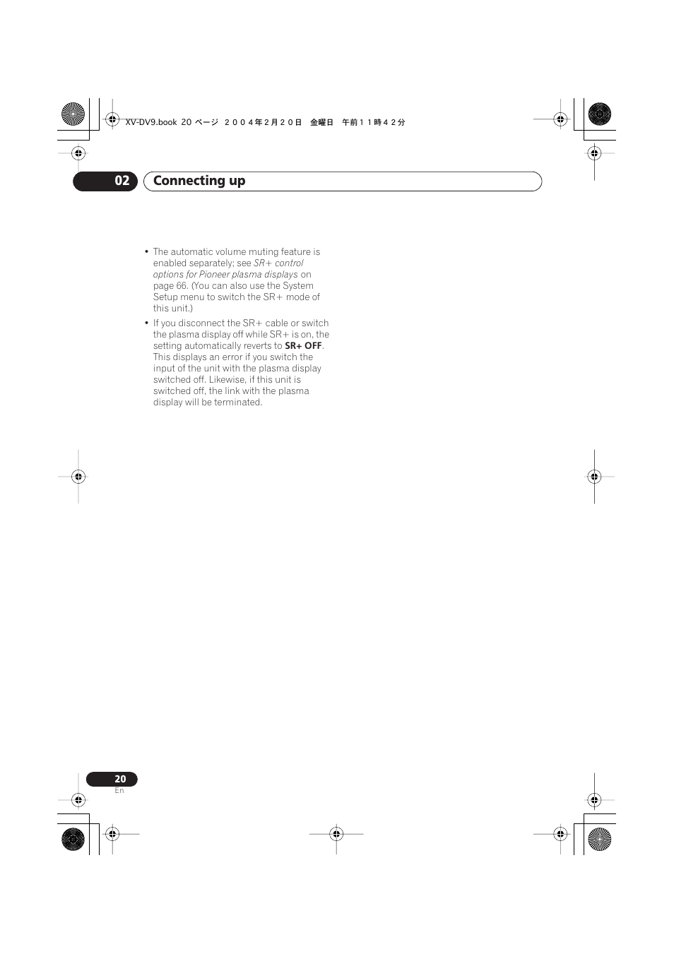 Connecting up 02 | Pioneer XV-DV9 User Manual | Page 20 / 94