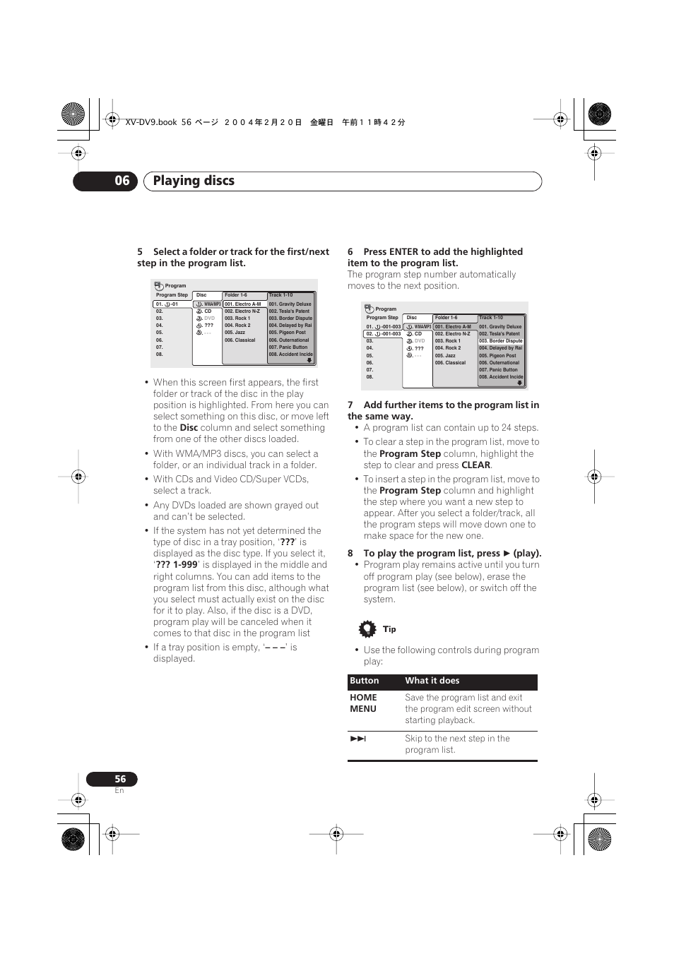Playing discs 06 | Pioneer XV-DV9 User Manual | Page 56 / 94
