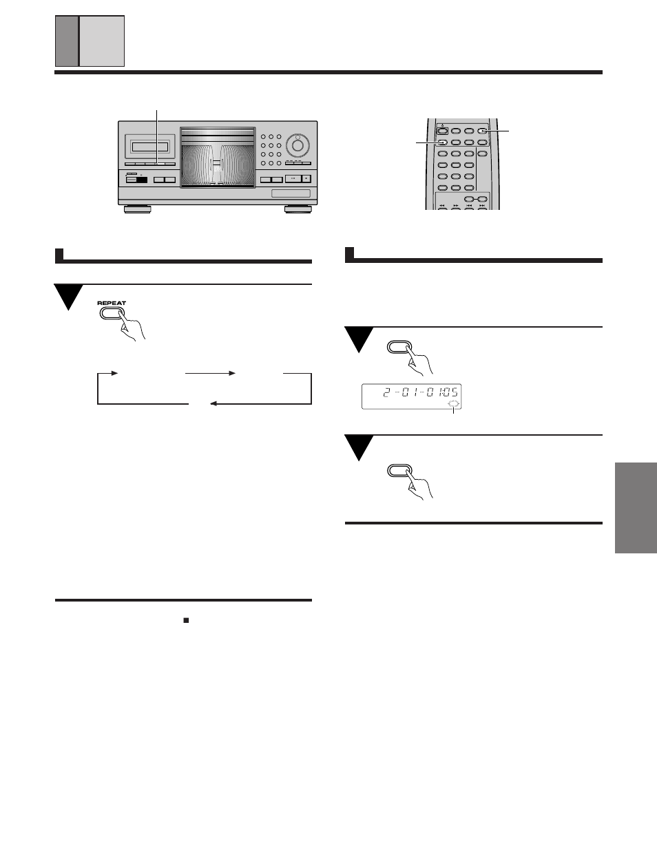 To repeat playback to store your favorite tracks, Various operations, Repeat | Press best while playing a track you like, Press best during stop mode, Best, Clear program repeat display, Track disc, One track repeat), All repeat) | Pioneer PD-F1009 User Manual | Page 13 / 20