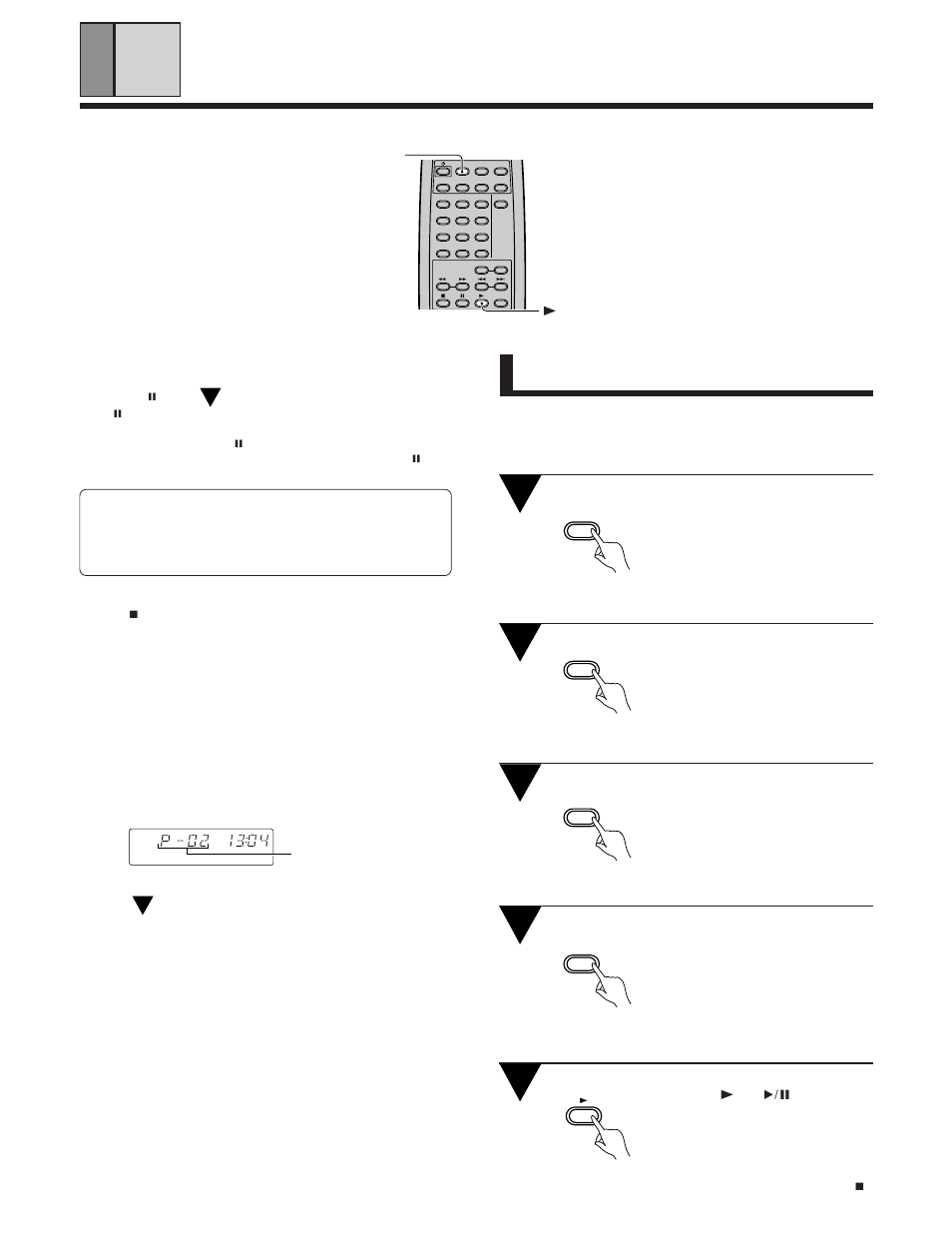 To scan quickly through tracks on a disc, Various operations, Program scan> press hi-lite during program mode | Hi-lite 3, Programming a pause (remote control only) | Pioneer PD-F1009 User Manual | Page 16 / 20