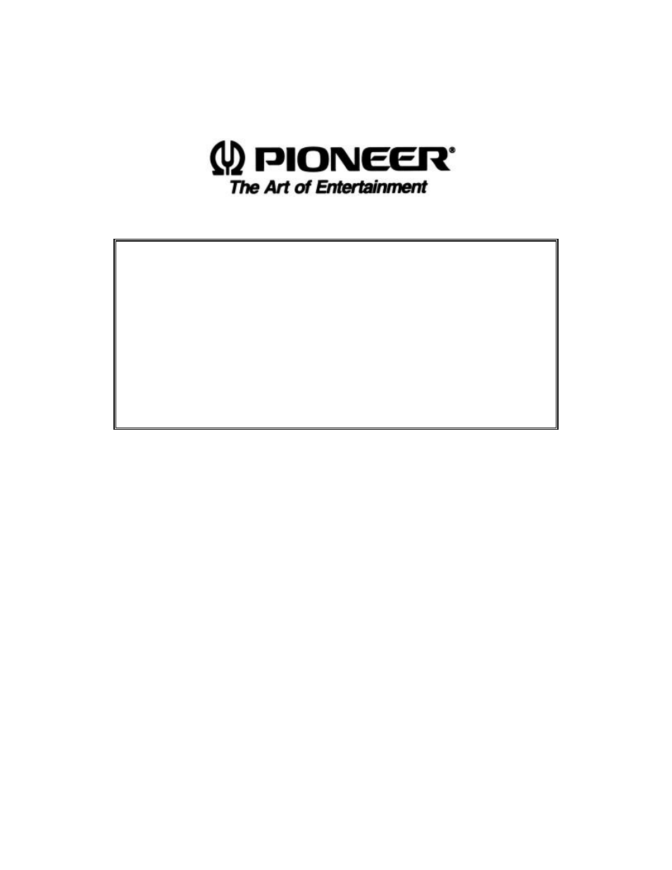 Pioneer DVD-V7200 Industrial DVD Player RS-232C User Manual | 107 pages