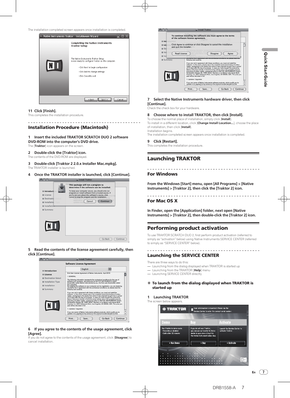 Launching traktor performing product activation, Launching traktor, Performing product activation | Pioneer DJ Mixer DJM-T1 User Manual | Page 7 / 32