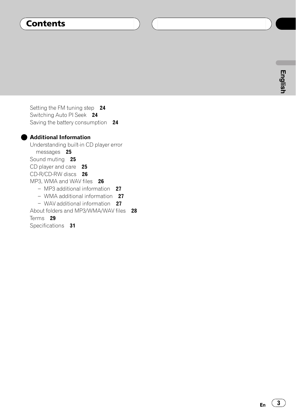 Pioneer DEH-4700MP User Manual | Page 3 / 100