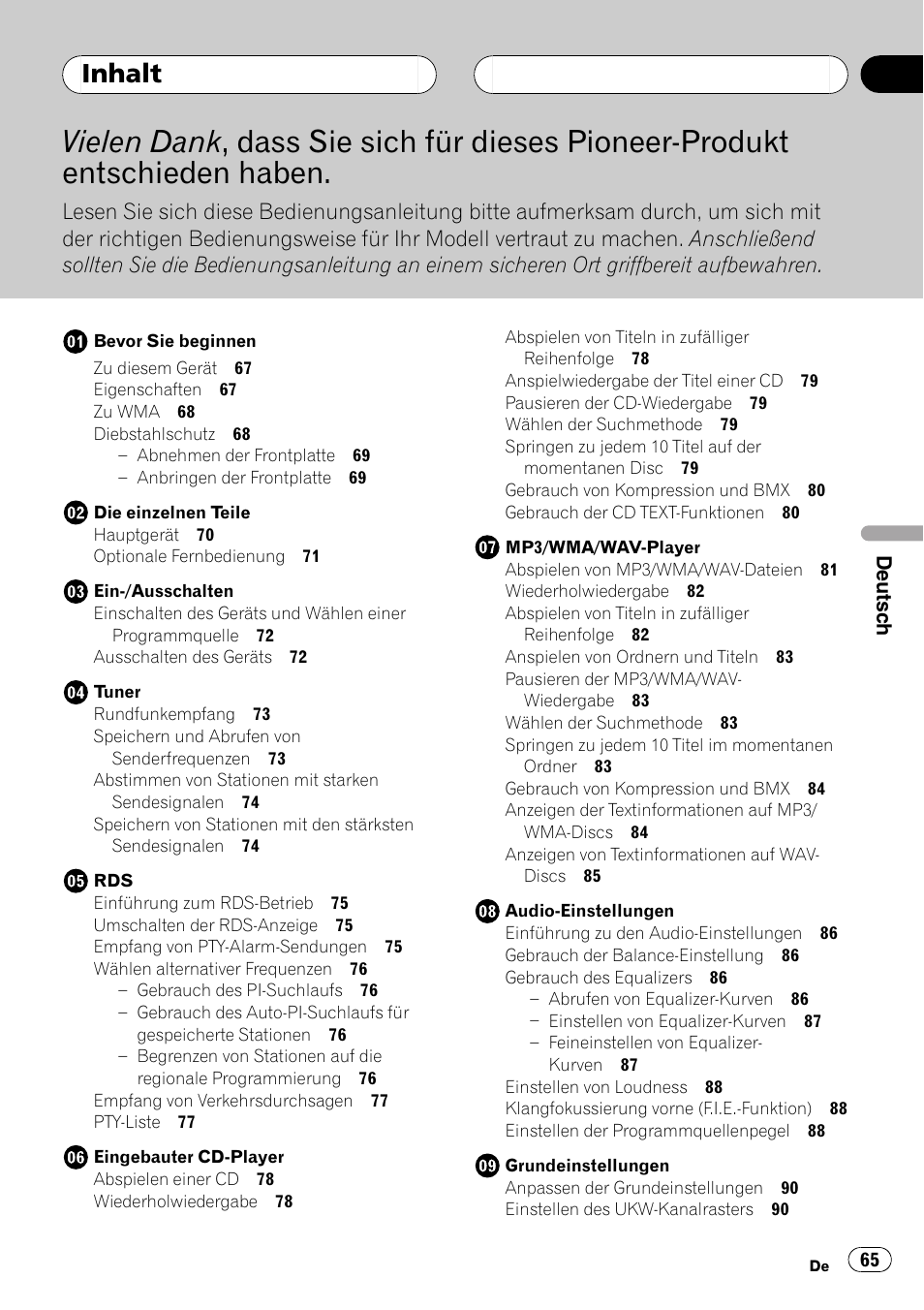Pioneer DEH-4700MP User Manual | Page 65 / 100