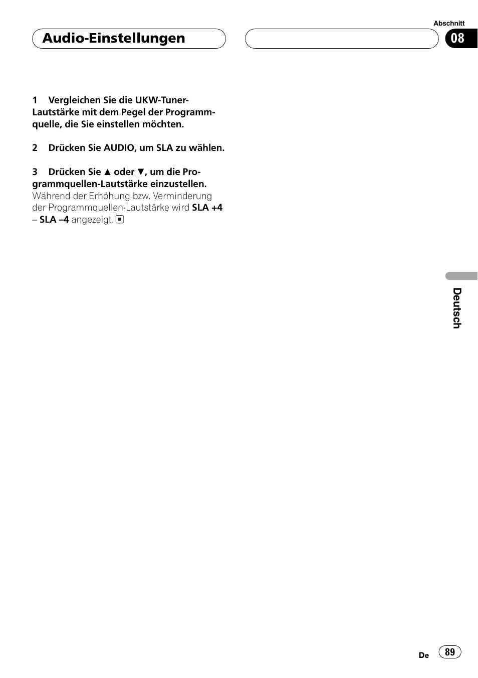 Audio-einstellungen | Pioneer DEH-4700MP User Manual | Page 89 / 100