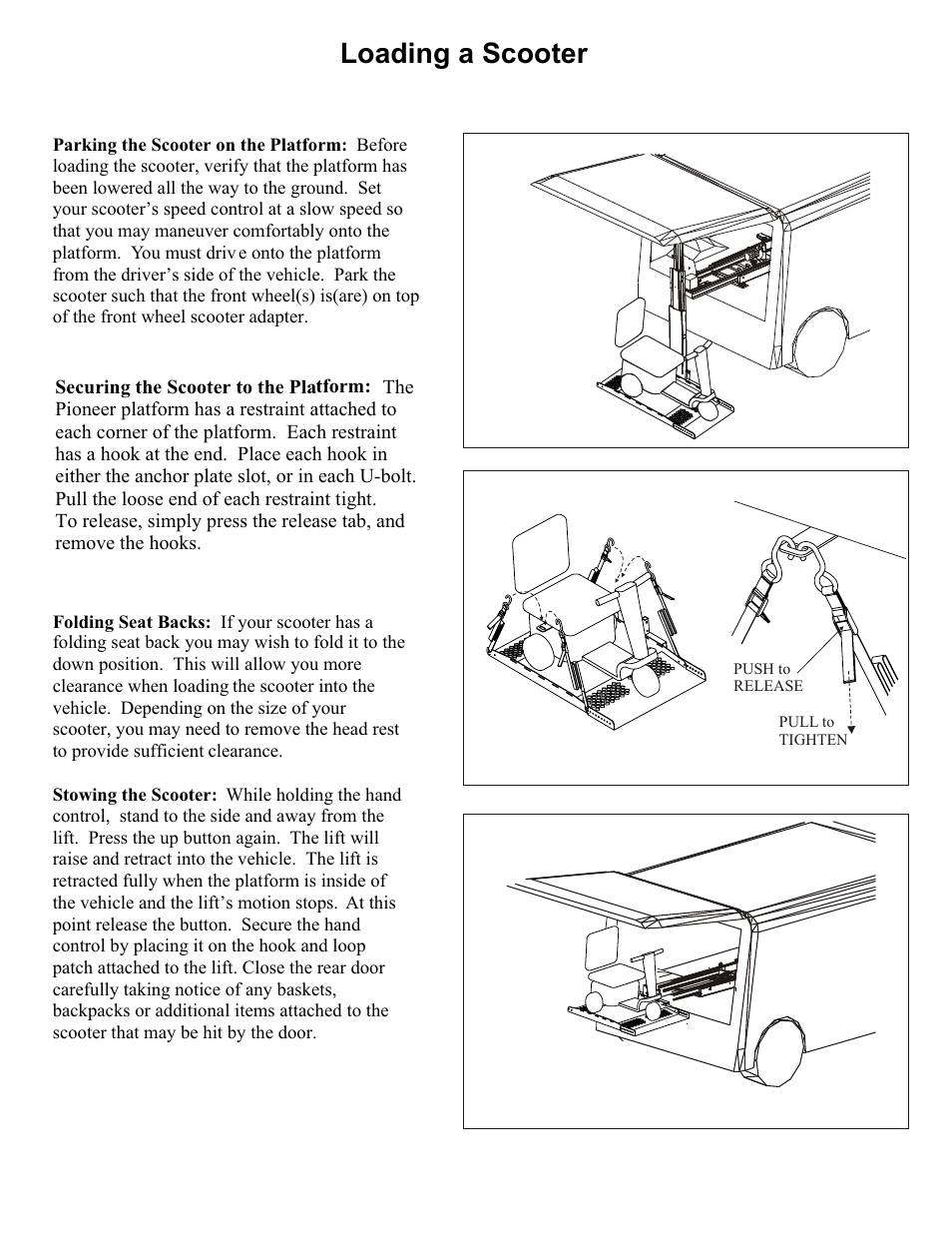Loading a scooter | Pioneer AL600 User Manual | Page 10 / 11