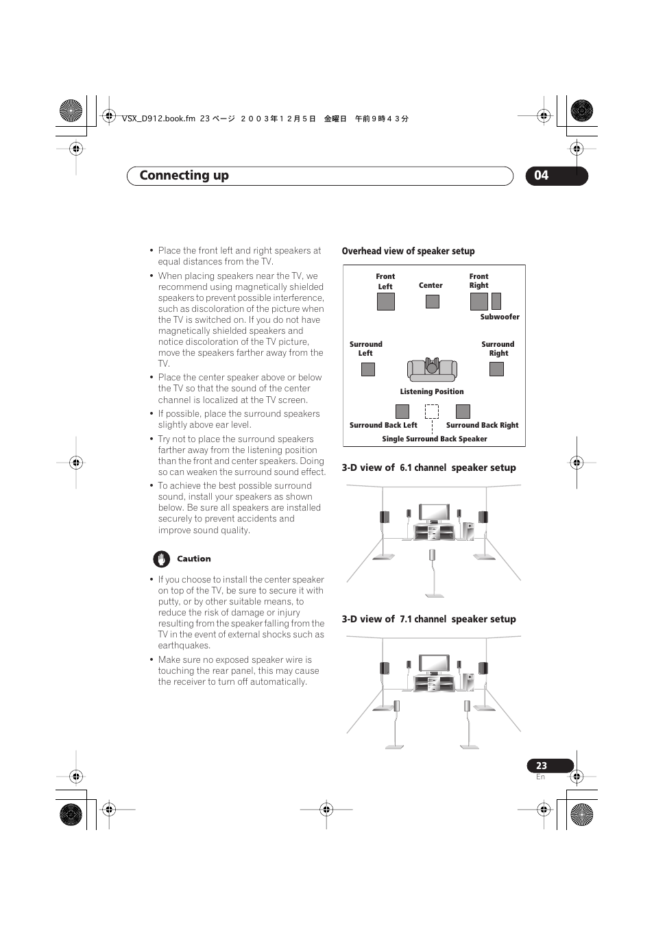 Connecting up 04 | Pioneer VSX-D914 User Manual | Page 23 / 71