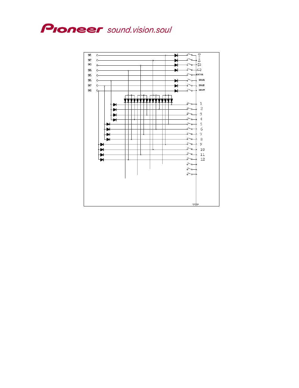 2 diode matrix circuit, Diode matrix circuit | Pioneer DVD-V5000 RS-232C User Manual | Page 83 / 96