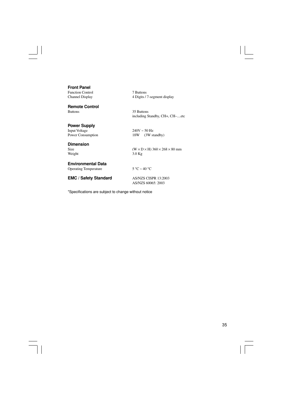 Pioneer SH-DT510 User Manual | Page 35 / 38
