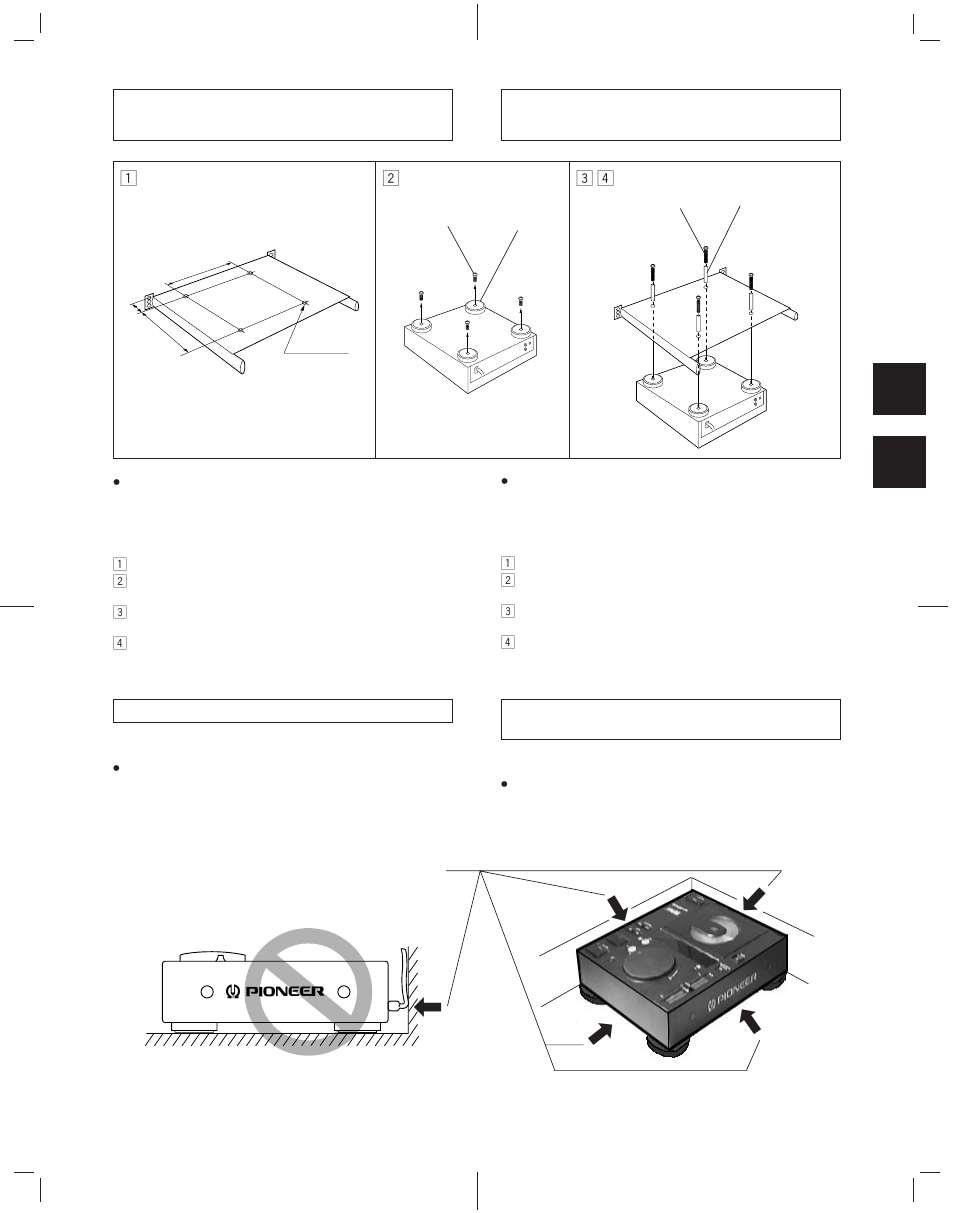 Mounting rack, Montage en baie | Pioneer CDJ-500II User Manual | Page 21 / 76