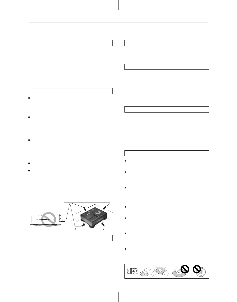 Vorsichtshinweise zum betrieb | Pioneer CDJ-500II User Manual | Page 28 / 76