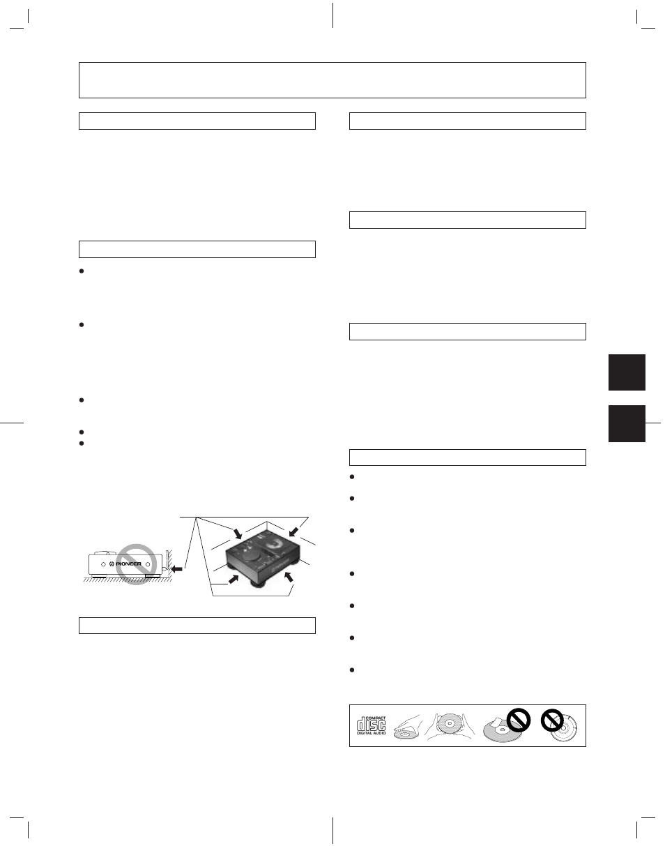 Avvertenze per l'uso | Pioneer CDJ-500II User Manual | Page 29 / 76