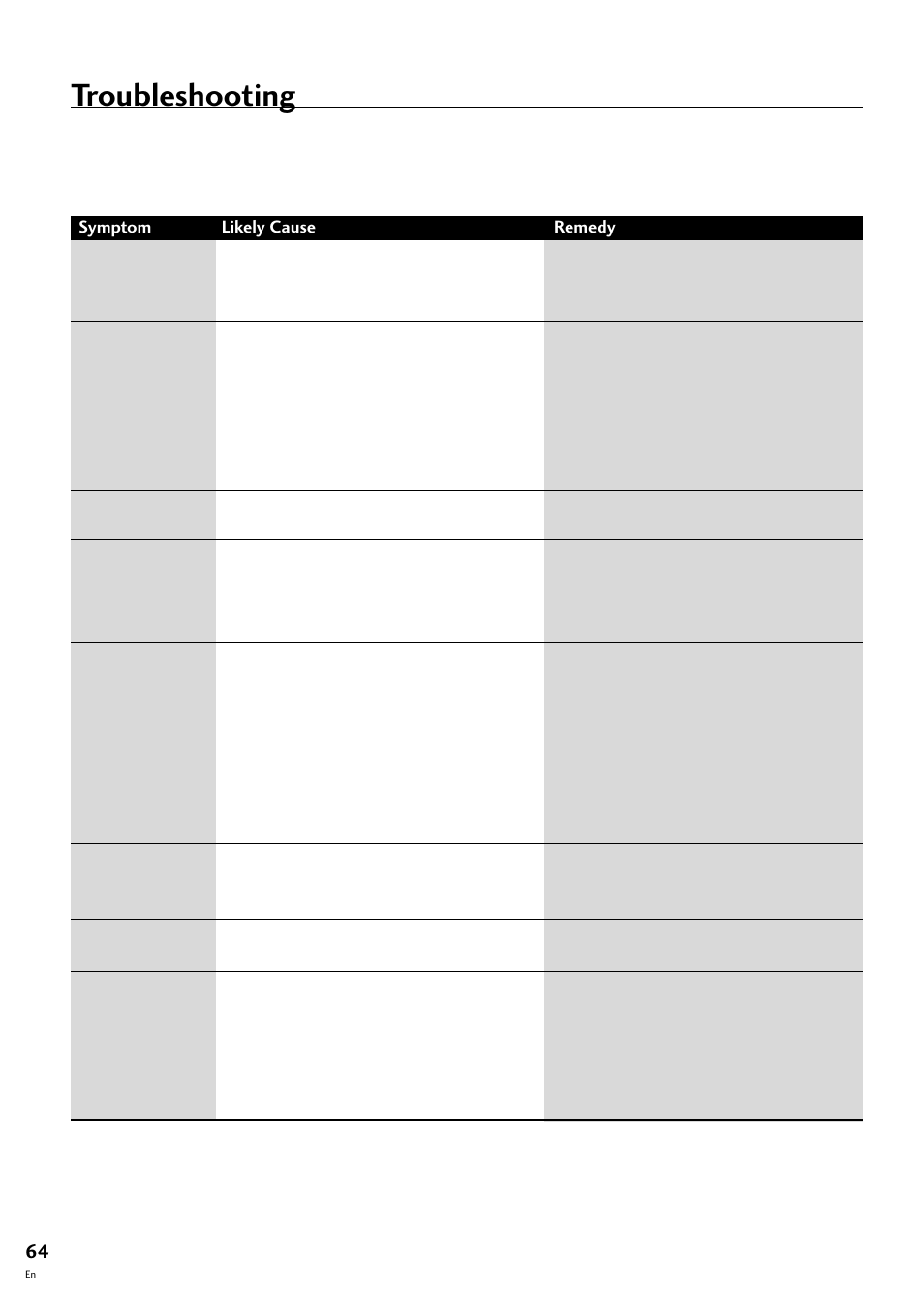 Troubleshooting | Pioneer S-L8-LRW User Manual | Page 64 / 142