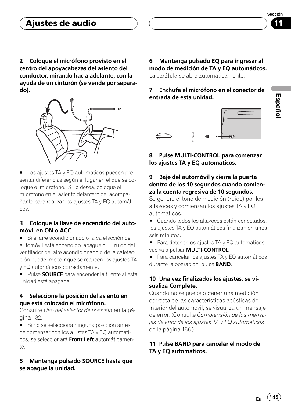 Ajustes de audio | Pioneer Super Tuner III D DEH-P80RS User Manual | Page 145 / 165