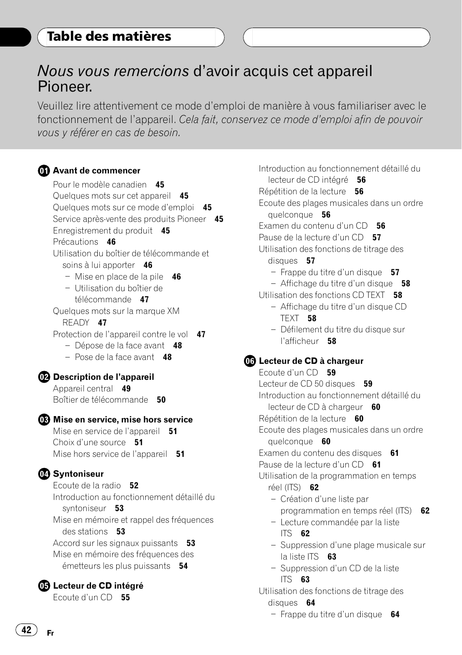 Pioneer DEH-P350 User Manual | Page 42 / 124