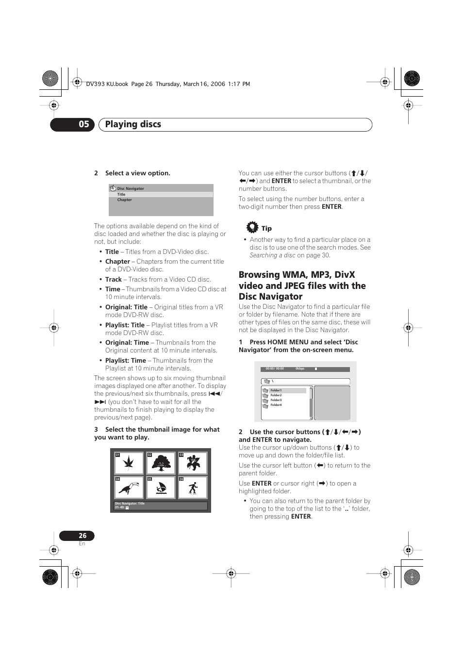 Playing discs 05 | Pioneer DV-490V-S User Manual | Page 26 / 48