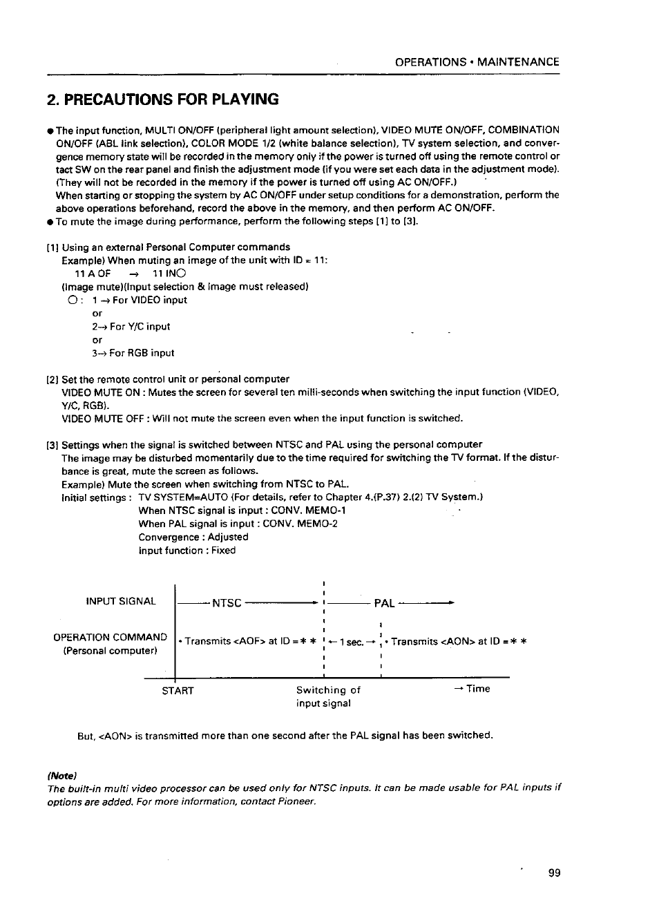 Pioneer Multi Projection System RM-V1000NU User Manual | Page 100 / 159