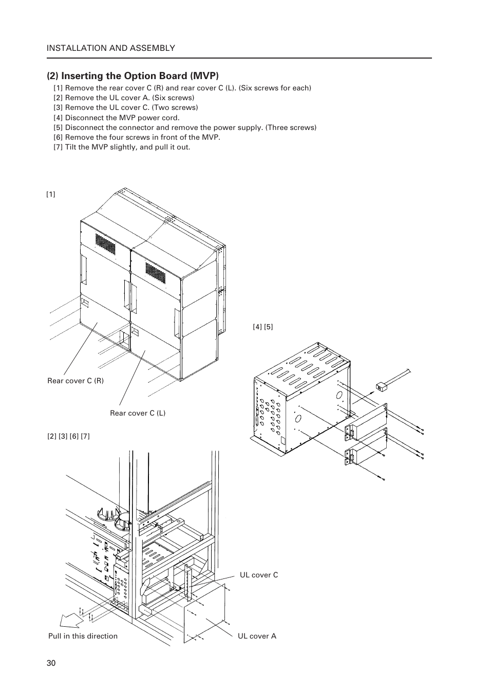 2) inserting the option board (mvp) | Pioneer Multi Projection System RM-V1000NU User Manual | Page 31 / 159