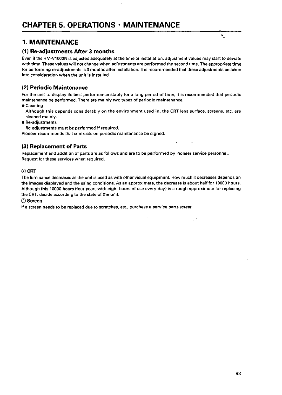 Pioneer Multi Projection System RM-V1000NU User Manual | Page 94 / 159