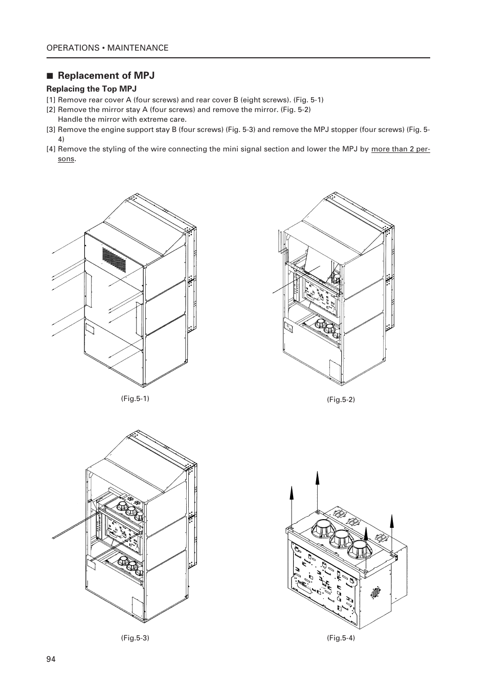 7 replacement of mpj | Pioneer Multi Projection System RM-V1000NU User Manual | Page 95 / 159