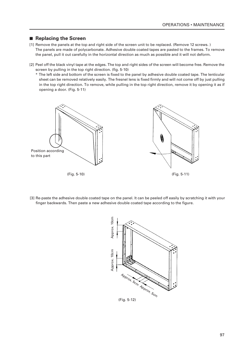 7 replacing the screen | Pioneer Multi Projection System RM-V1000NU User Manual | Page 98 / 159