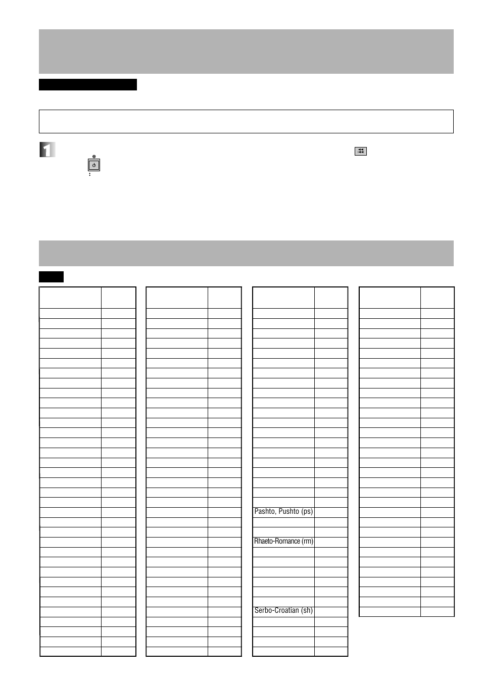 Language code list, Of the player and press, Of the player | Pioneer DVD-V7300D User Manual | Page 44 / 96