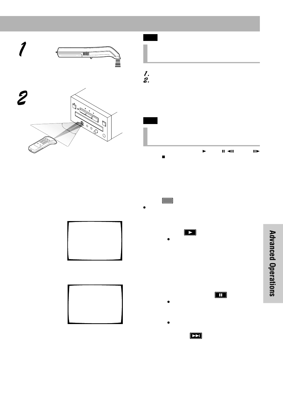Advanced operations, Direct setting using a barcode reader 1, Setting using the remote control unit | Pioneer DVD-V7300D User Manual | Page 61 / 96