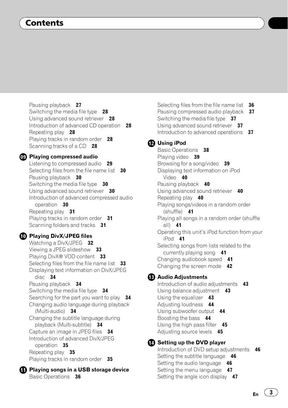 Pioneer AVH-P3100DVD User Manual | Page 3 / 116