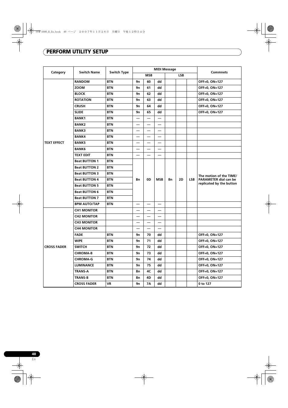 Perform utility setup | Pioneer SVM-1000 User Manual | Page 40 / 48