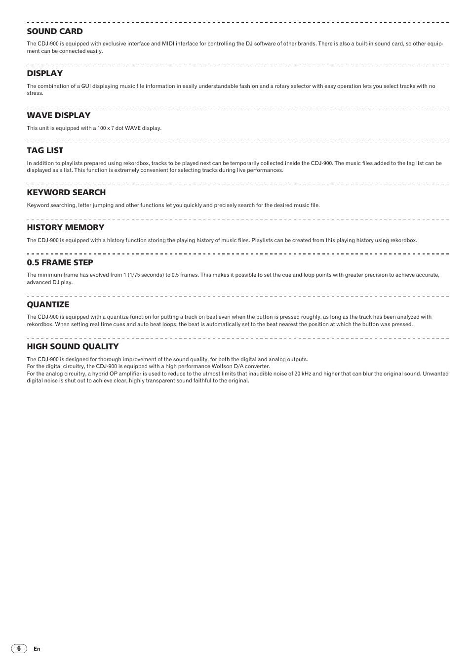 Pioneer CDJ-900 User Manual | Page 6 / 31