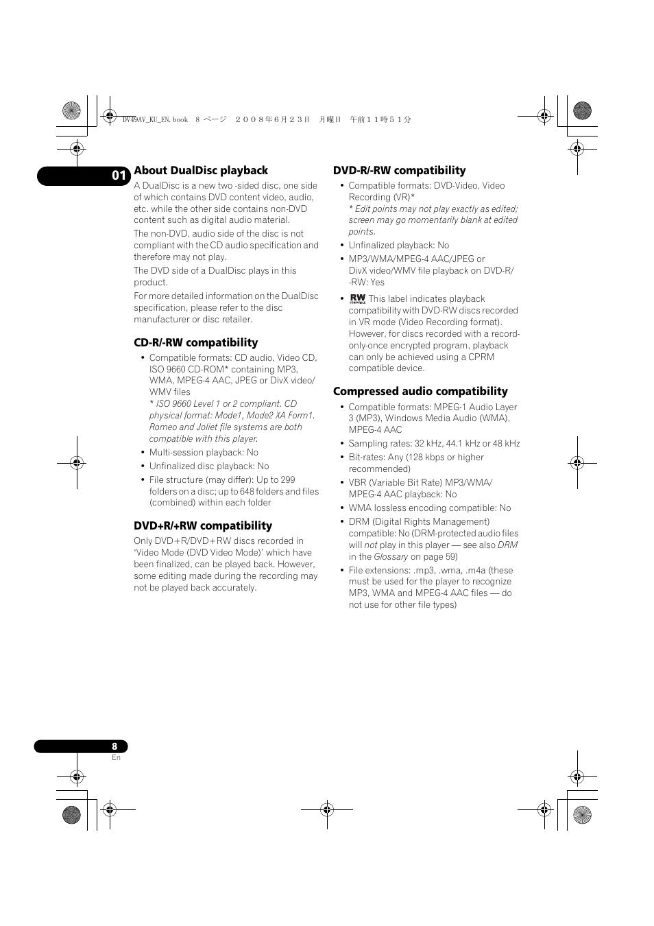 Pioneer ELITE DV-49AV User Manual | Page 8 / 63