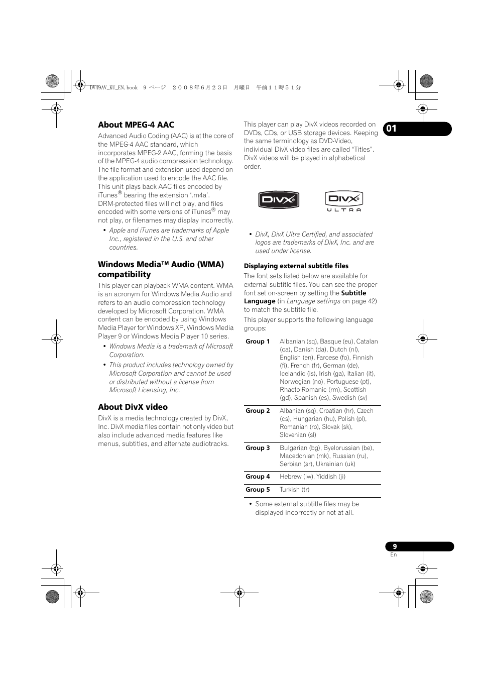 Pioneer ELITE DV-49AV User Manual | Page 9 / 63