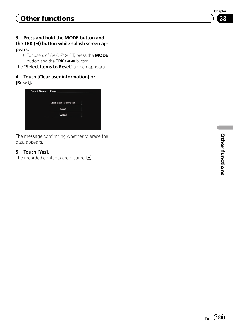 Other functions | Pioneer SUPER TUNER 3 D AVIC-Z120BT User Manual | Page 189 / 228