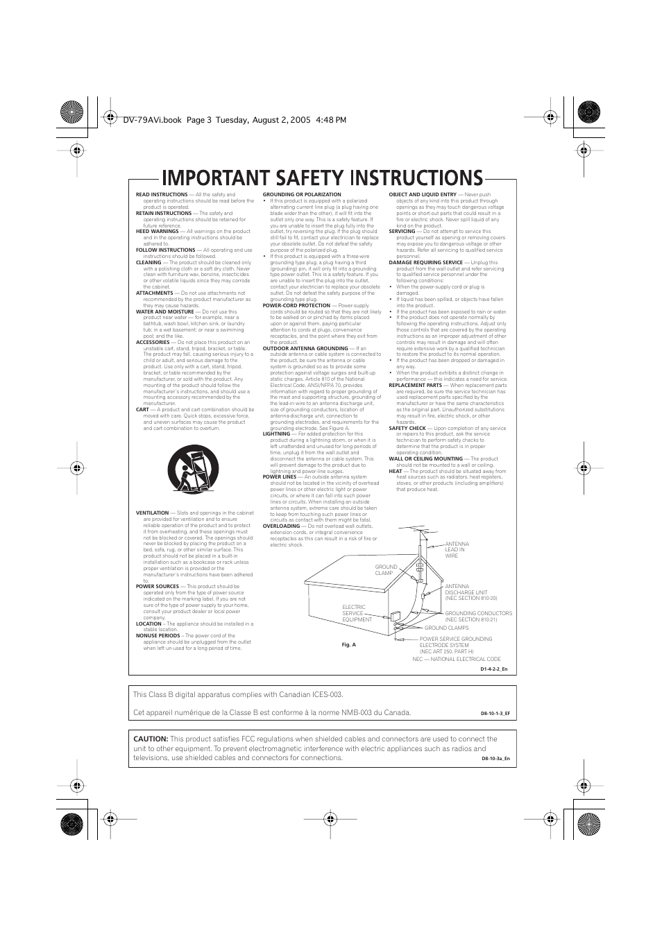 Pioneer DV-79AVi User Manual | Page 3 / 99