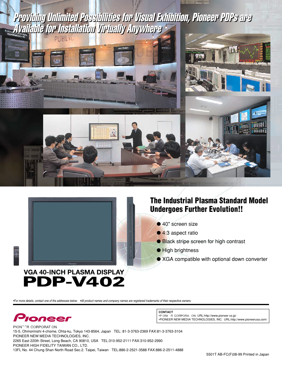 Pdp-v402 | Pioneer PDP 502MX User Manual | Page 8 / 8