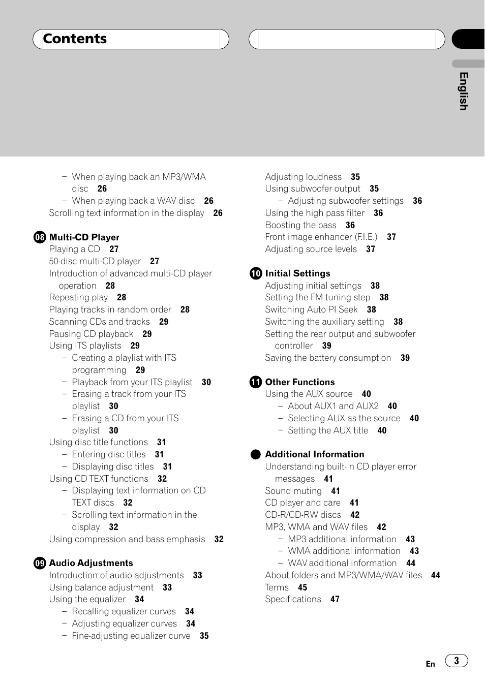 Pioneer DEH-P4800MP User Manual | Page 3 / 104