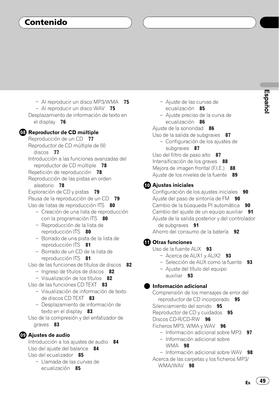 Pioneer DEH-P4800MP User Manual | Page 49 / 104