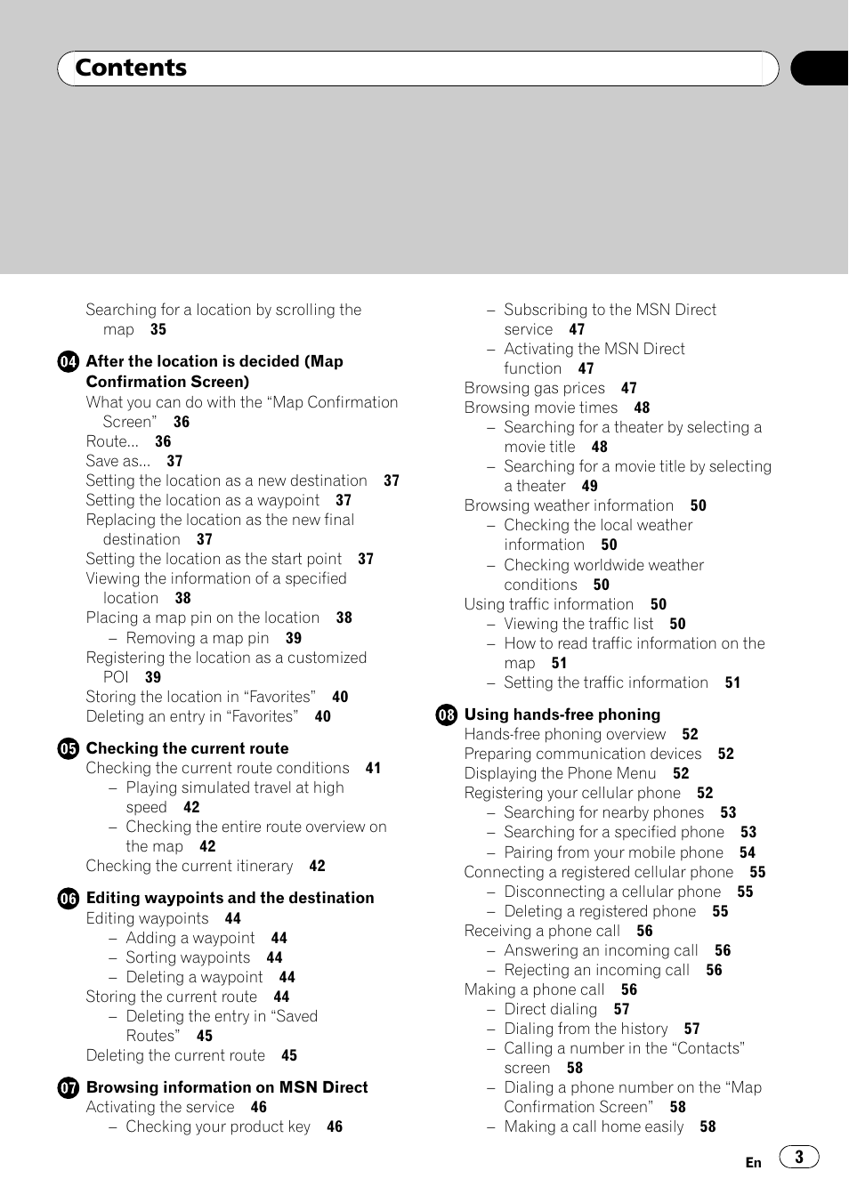 Pioneer Premier Flash Memory Multimedia AV Navigation Receiver AVIC-F90BT User Manual | Page 3 / 189