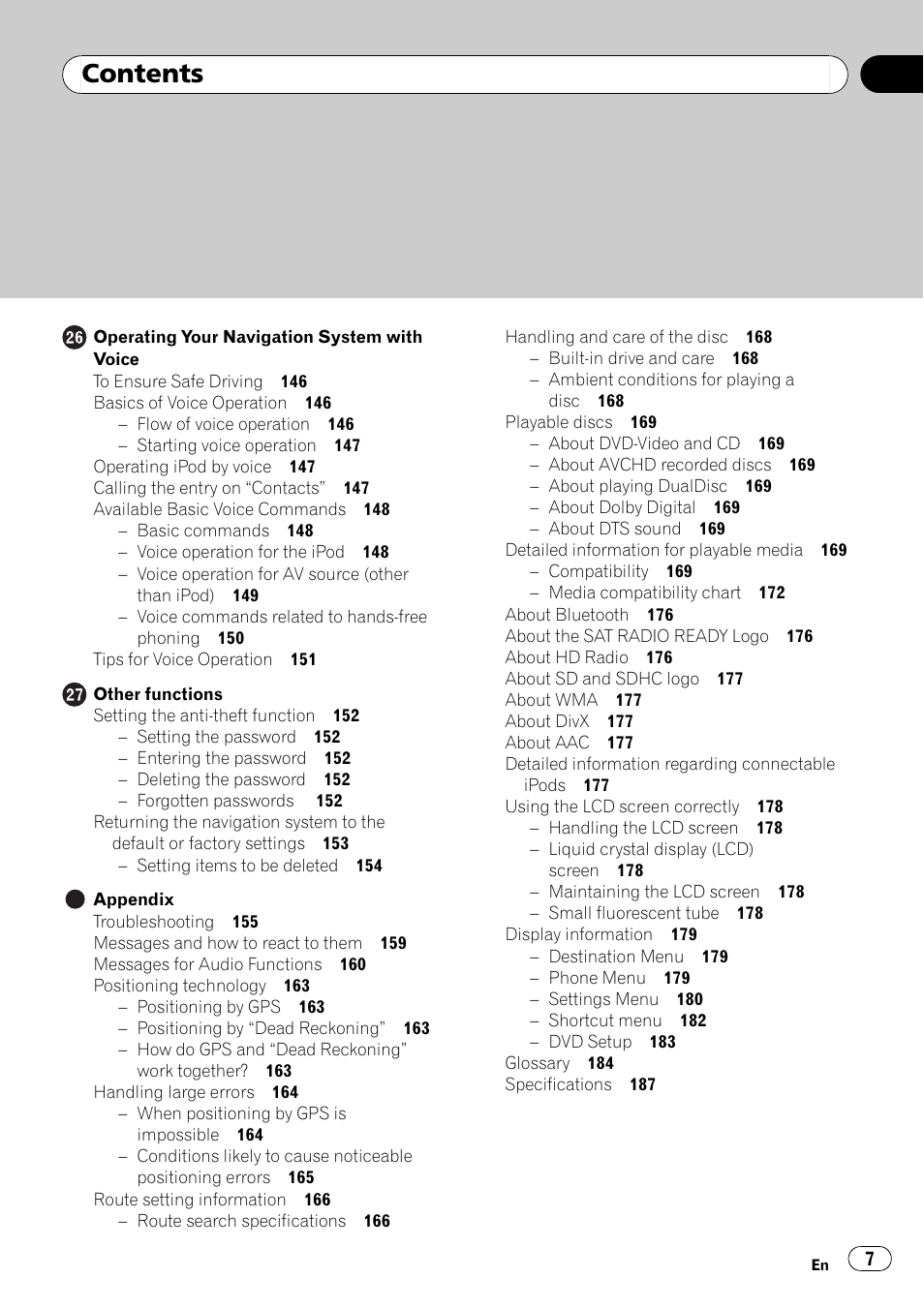 Pioneer Premier Flash Memory Multimedia AV Navigation Receiver AVIC-F90BT User Manual | Page 7 / 189