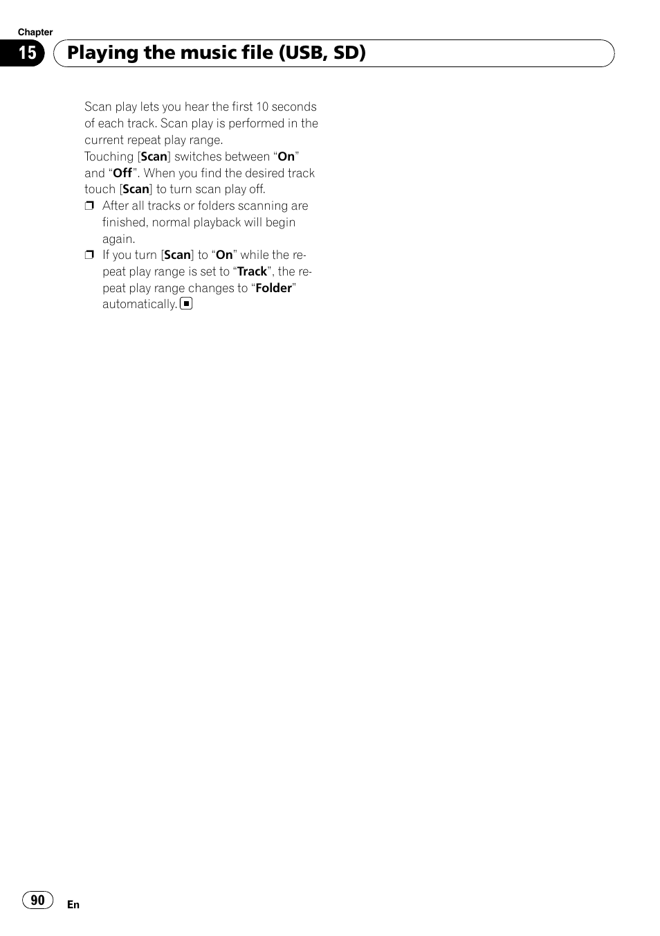 Playing the music file (usb, sd) | Pioneer Premier Flash Memory Multimedia AV Navigation Receiver AVIC-F90BT User Manual | Page 90 / 189